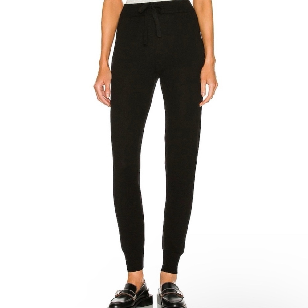Weekend Stories Journee Recycled Cashmere Jogger in Black Size XXS